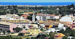 Vista panorámica de la entidad local menor de La Xara, dependiente del municipio de Dénia.